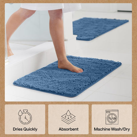Machine-washable rug simplifies cleaning while preserving softness.