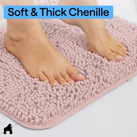 GORILLA GRIP bath rug mat textured TP rubber backing for stability