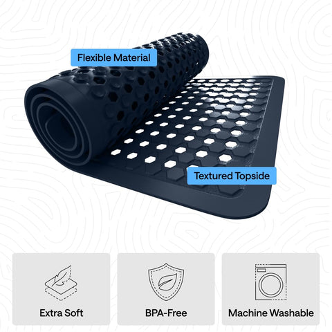 GORILLA GRIP BPA-free construction suitable for family bathrooms
