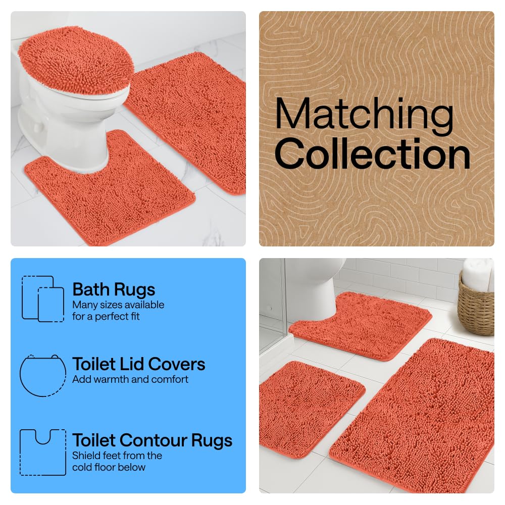 Mat measures 30 inches by 20 inches to fit standard bathrooms.