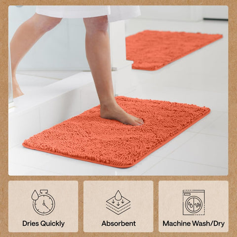 Chenille collection coordinates with lid covers and contour rugs for cohesive styling.