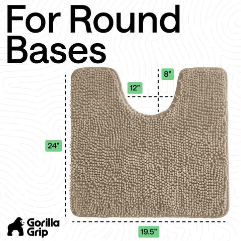 GORILLA GRIP contour mat for toilet bases hugs oval bases neatly