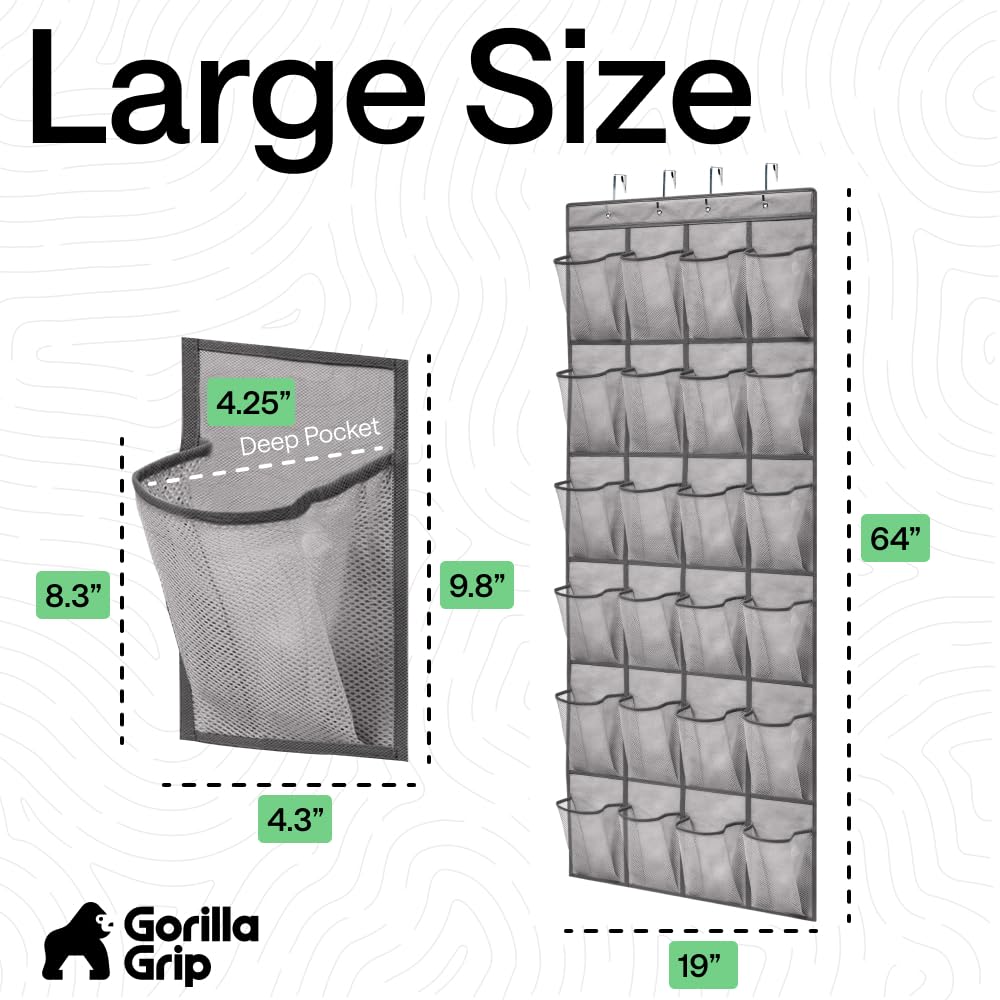 GORILLA GRIP door organizer great for pantry, bathroom, or closet organization.