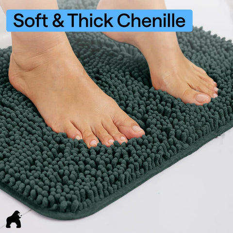 Gorilla Grip durable TP rubber backing withstands regular washing for longevity.