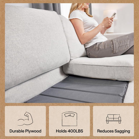 GORILLA GRIP easy install steps show quick uplift for sagging couches