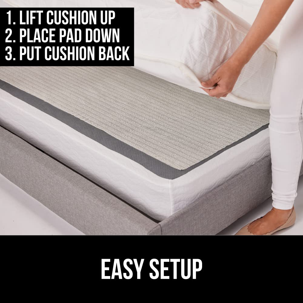 GORILLA GRIP pad is easy to trim to fit unusual bed sizes.