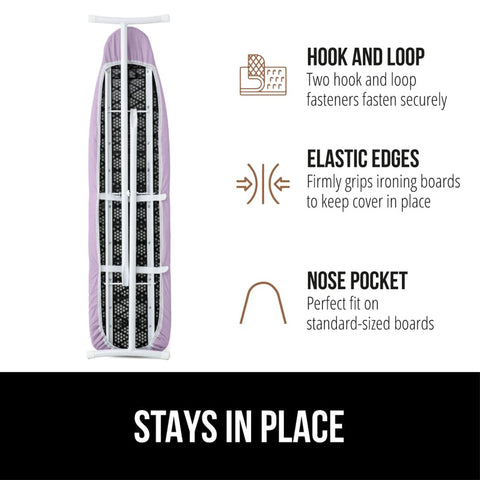 GORILLA GRIP elastic edge secure-fit ensures cover stays taut on standard boards