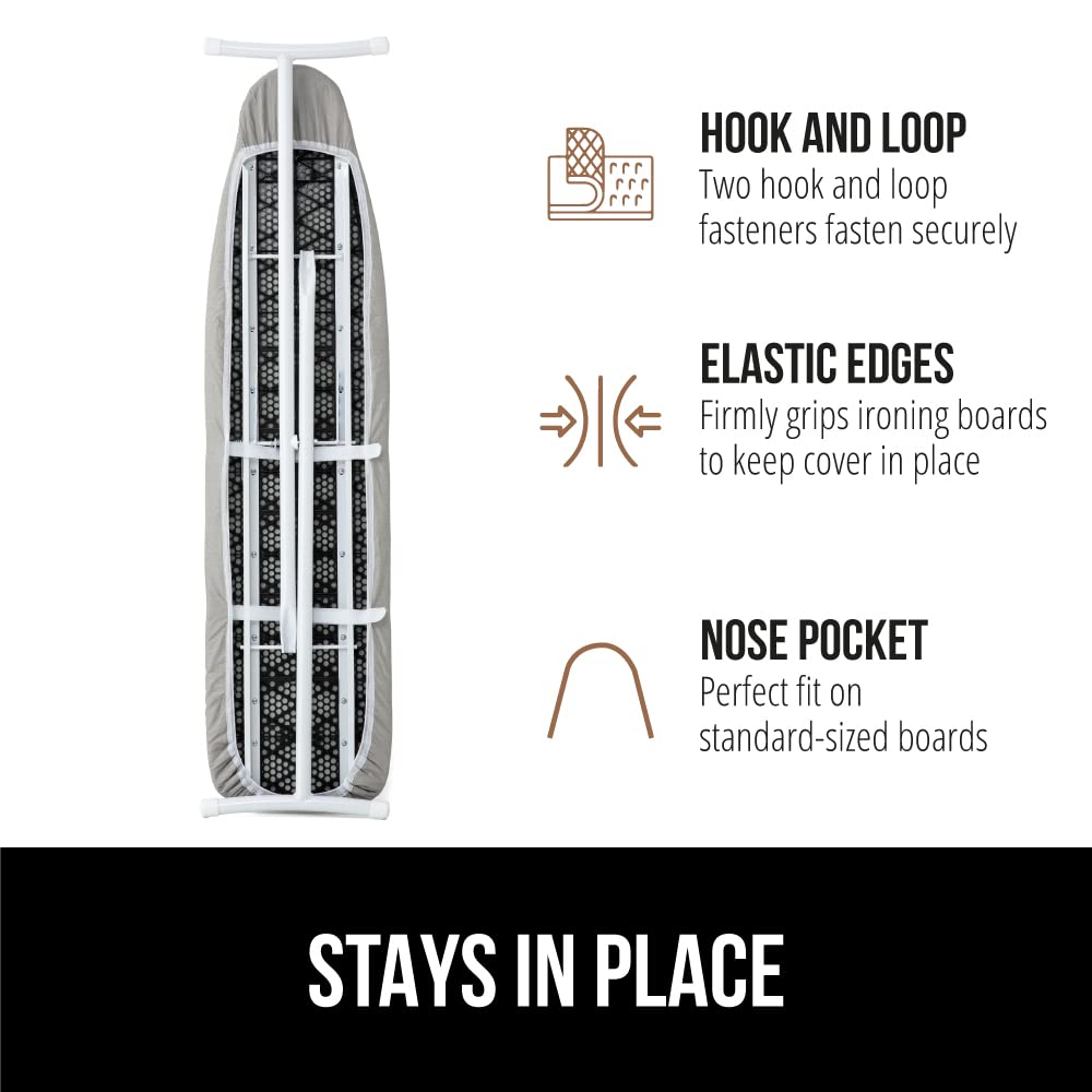 GORILLA GRIP elastic edges keep the cover in place on standard boards.