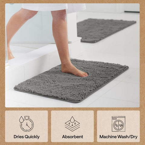 Gorilla Grip fade-resistant bath rug maintains color after repeated washing.