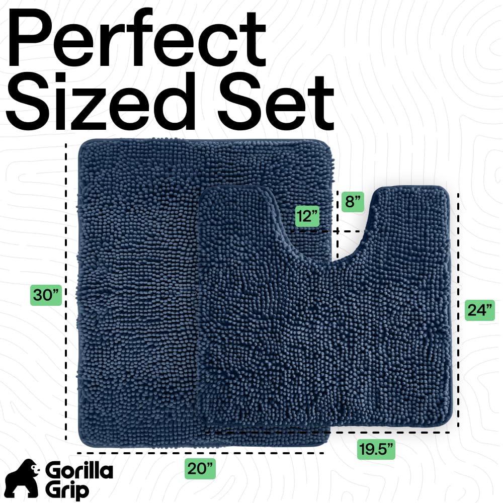 GORILLA GRIP quick-drying fabrics for reusable bathroom rug