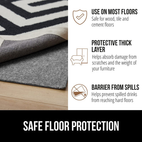 Gorilla Grip floor protection helps reduce scratches on hardwood and tile surfaces.