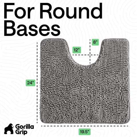 Gorilla Grip grey bath rug complements modern bathroom decor