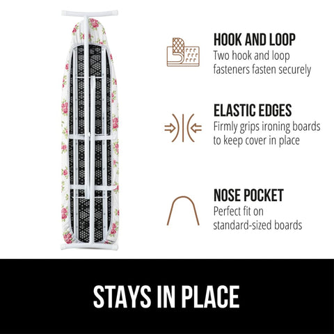GORILLA GRIP 400°F heat resistance supports high-heat ironing sessions.