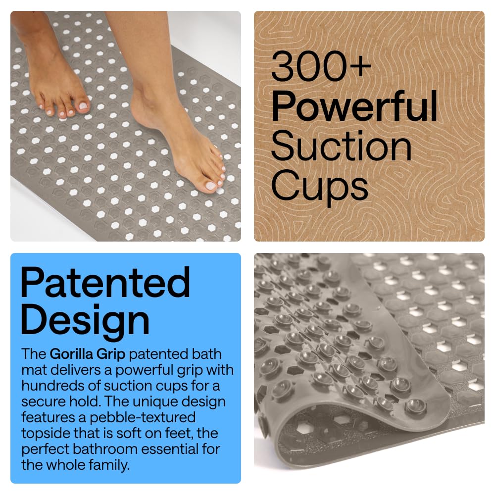 GORILLA GRIP hexagon design texture on top for soft footing