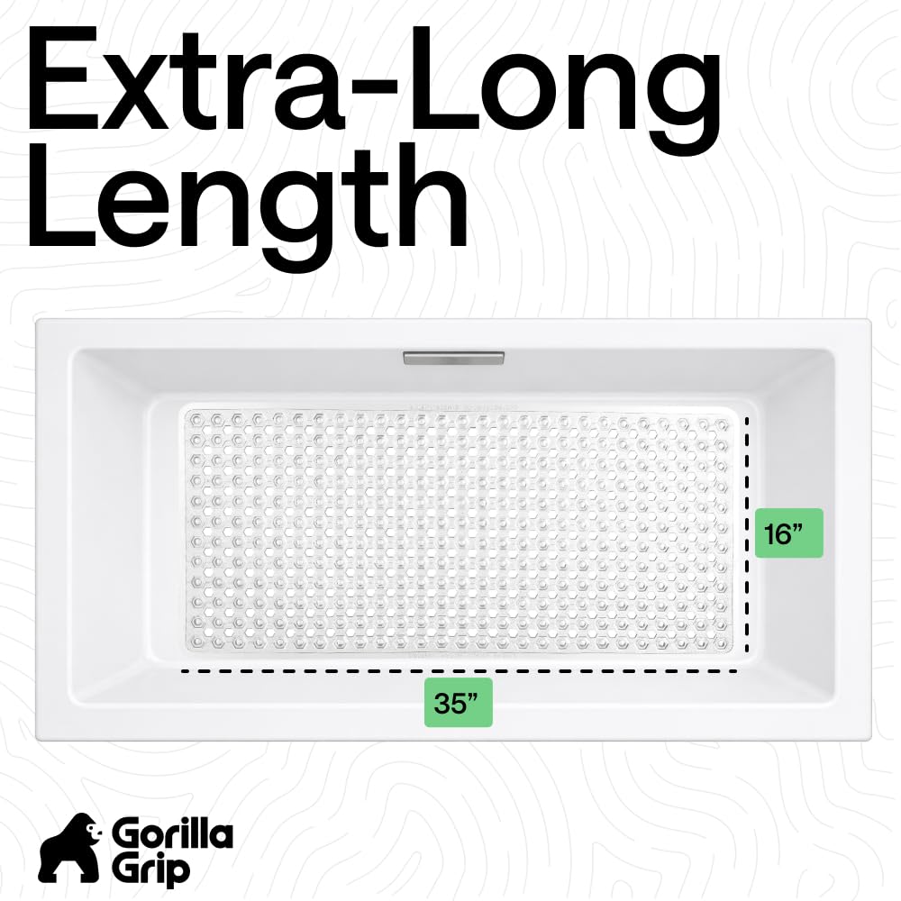 GORILLA GRIP hexagon-textured top surface feels soft underfoot.