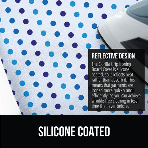 GORILLA GRIP nose-pocket design fitting standard ironing boards securely