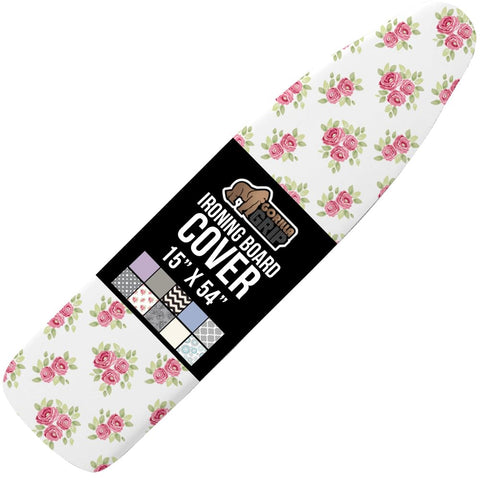 GORILLA GRIP pink floral ironing board cover 15x54 delivers smooth ironing.