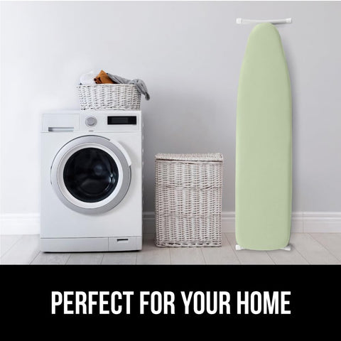 Gorilla Grip sage-colored cover adds calm look to laundry room