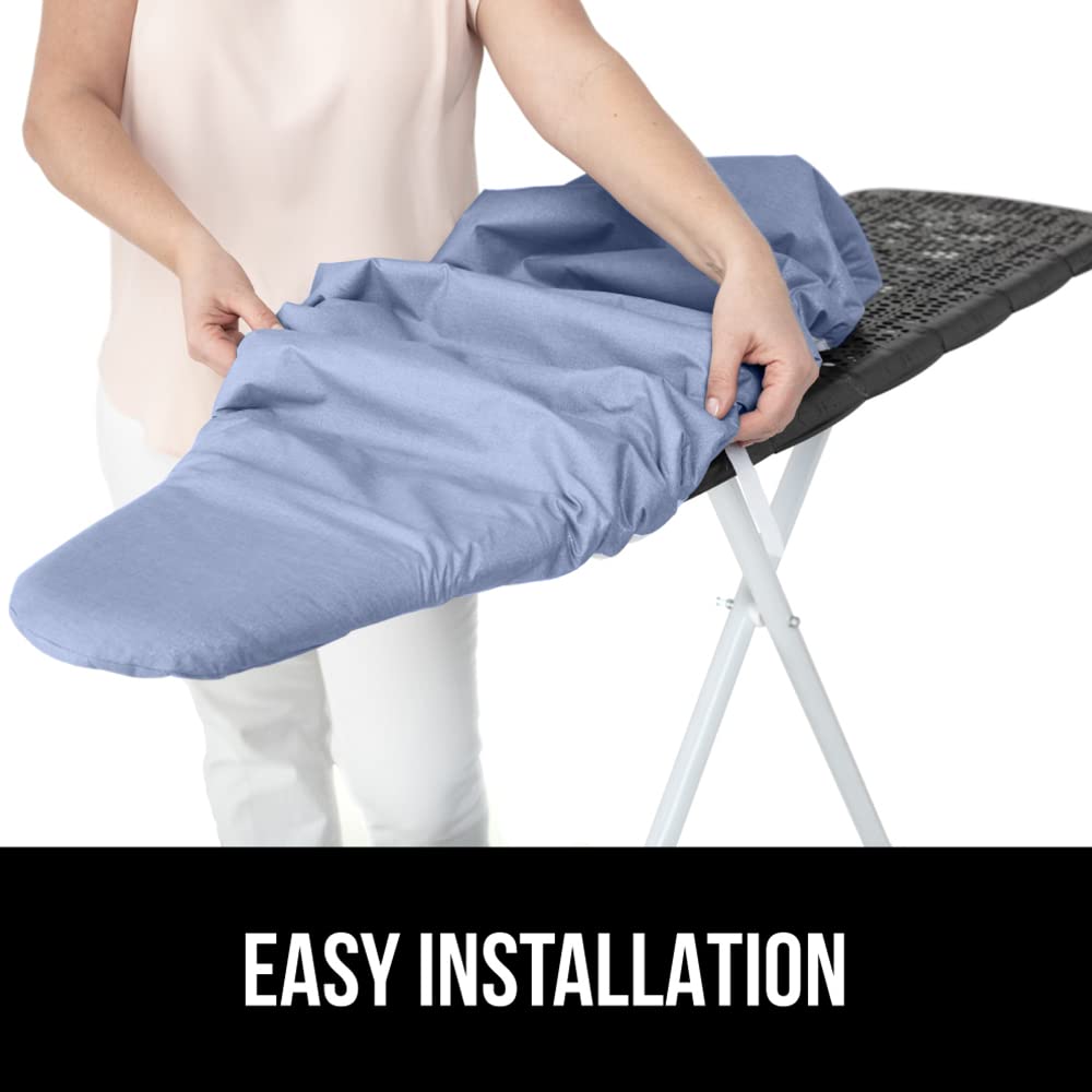GORILLA GRIP blue finish enhances laundry room aesthetics.