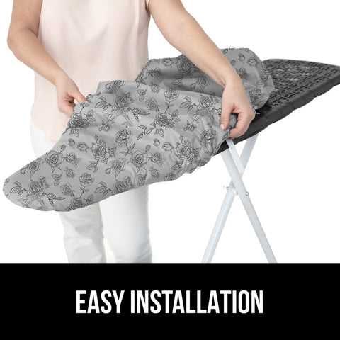 GORILLA GRIP gray floral design adds a calm touch to laundry routine.