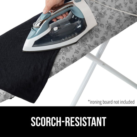 GORILLA GRIP heavy-duty padding protects fabrics from board texture during ironing.