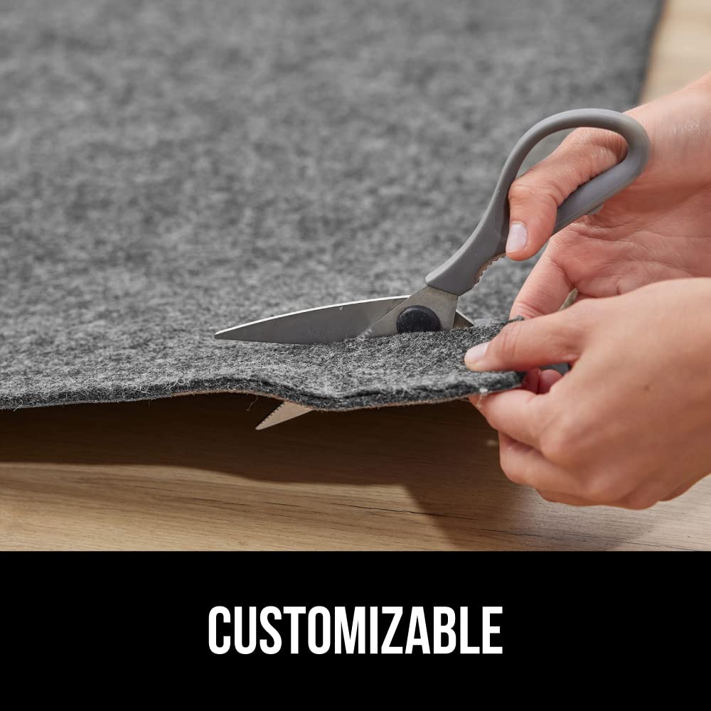 Gorilla Grip compatible with tufted wool shag and jute rugs.