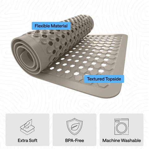 GORILLA GRIP machine-washable bath mat for easy cleaning