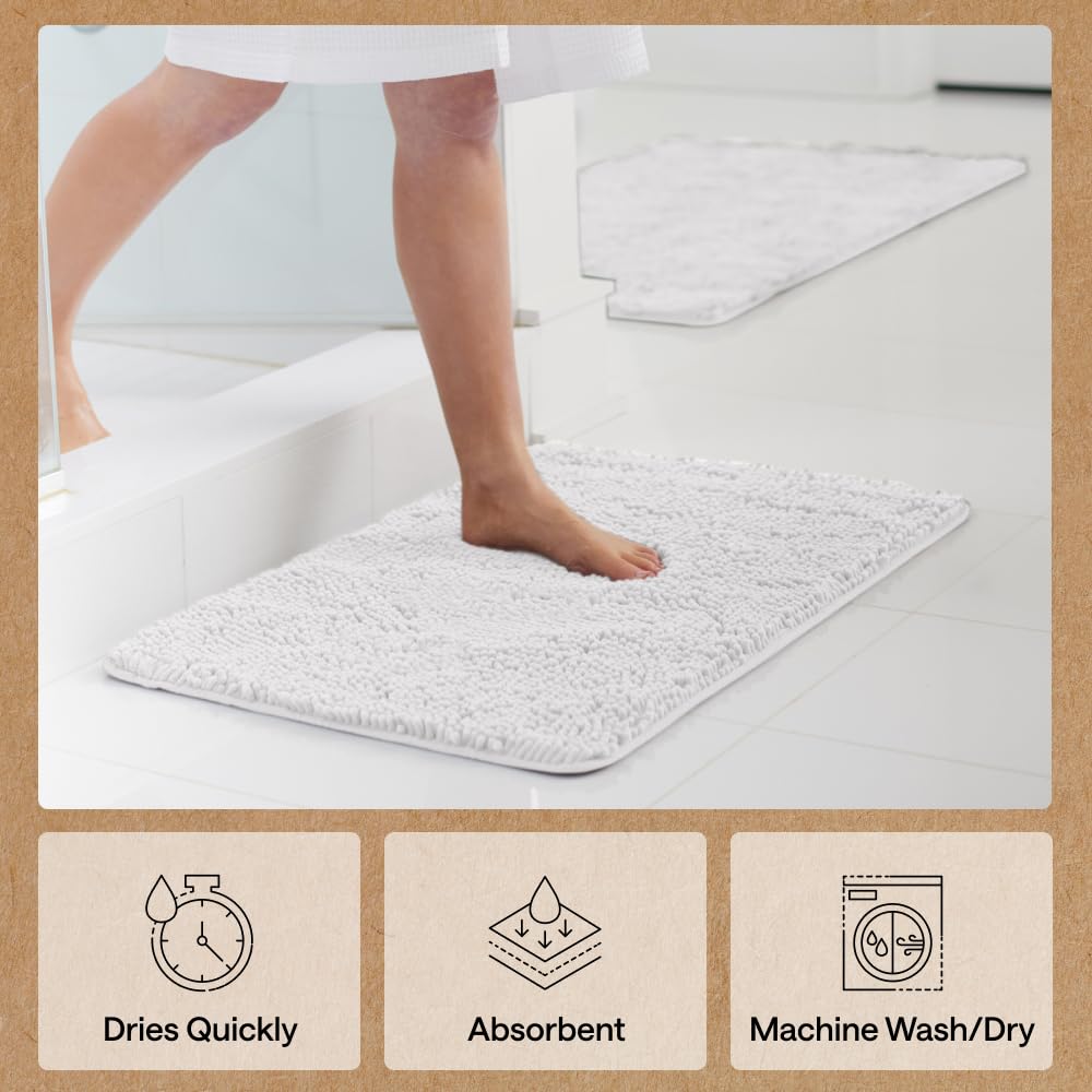 GORILLA GRIP machine-washable-bath-rug makes cleaning easy and convenient