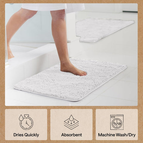 GORILLA GRIP machine-washable-bath-rug makes cleaning easy and convenient