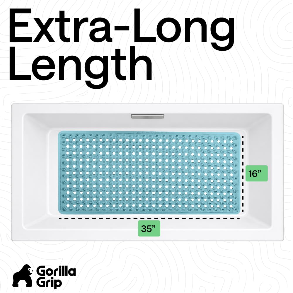 GORILLA GRIP machine washable bath mat for easy cleaning