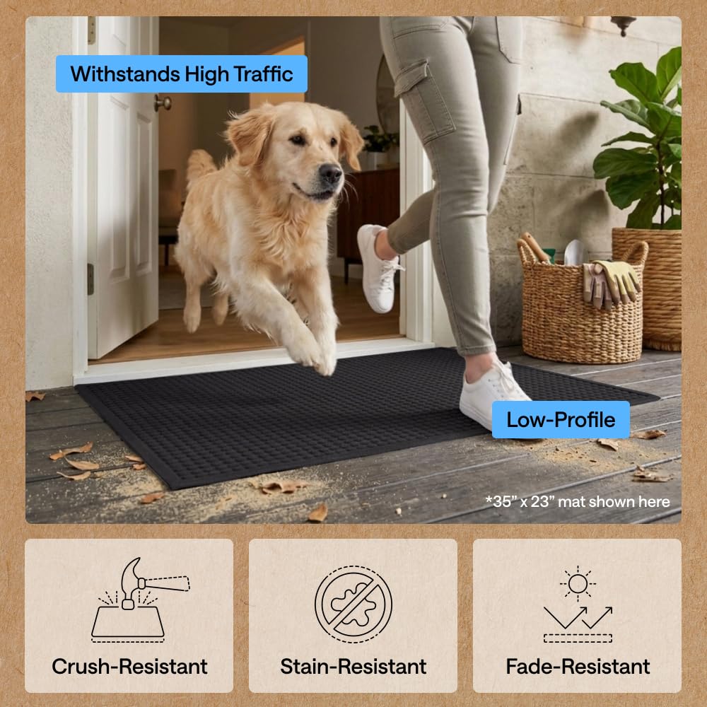 Gorilla Grip door mat built for high-traffic entrances.