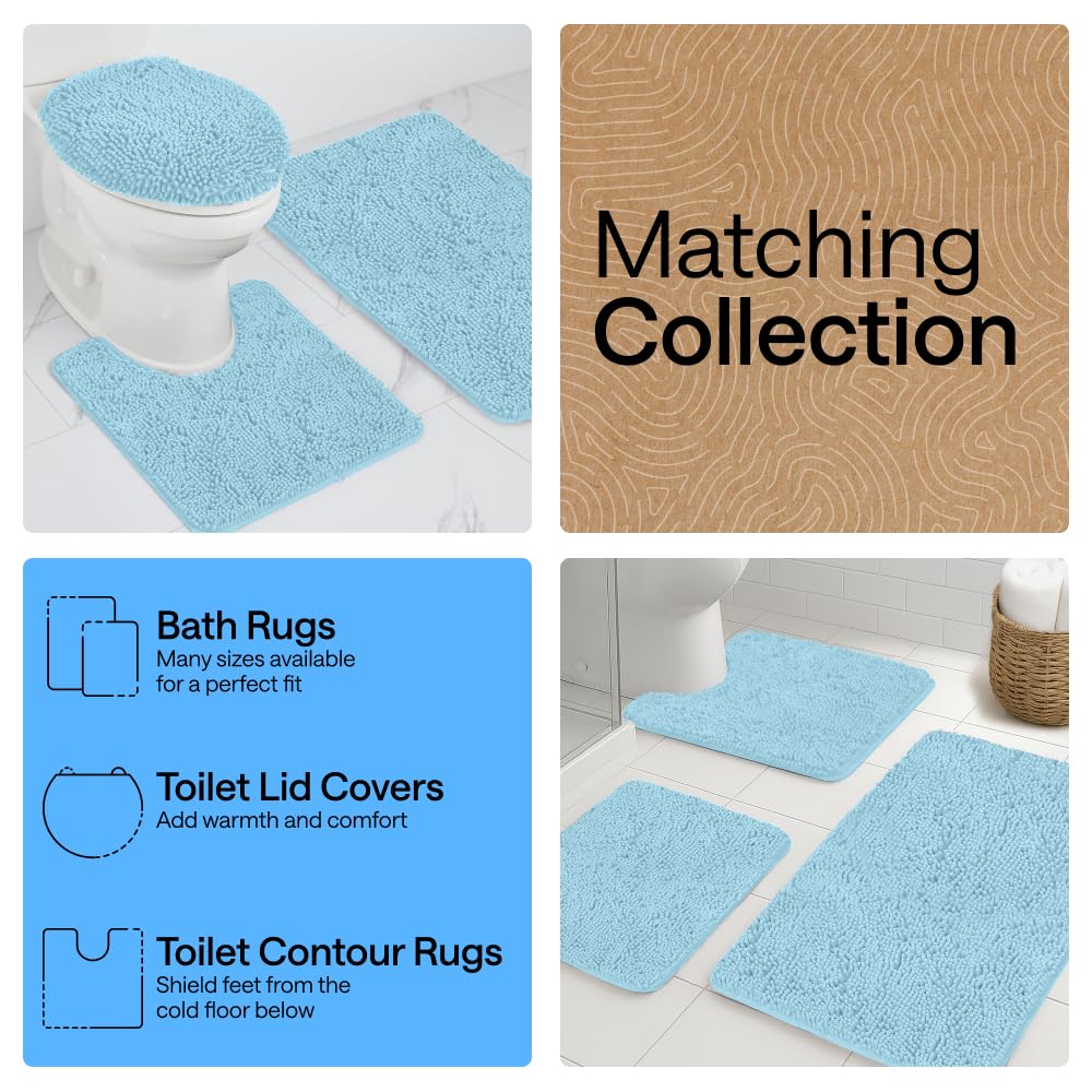 GORILLA GRIP matching-chenille-collection pairs bath pieces for a cohesive look.