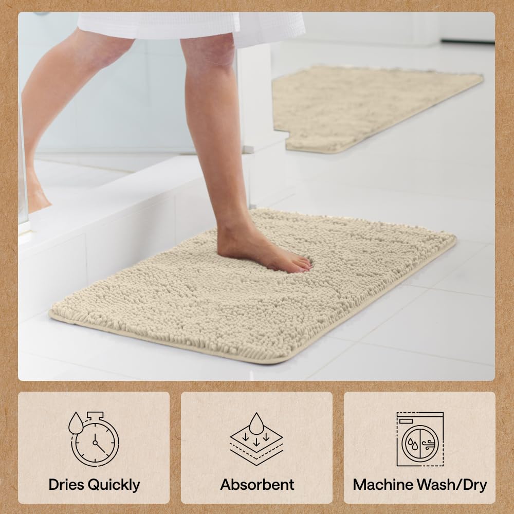 GORILLA GRIP matching chenille collection for coordinated bathroom decor