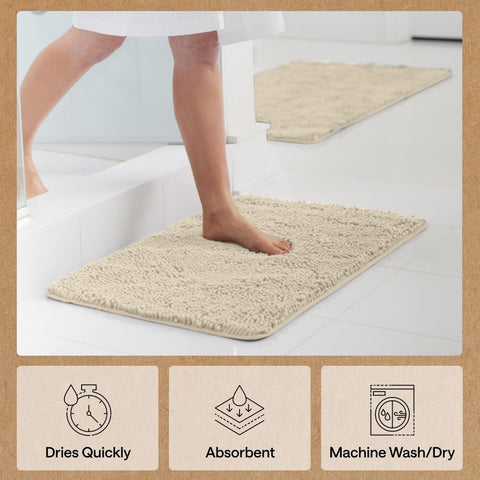 GORILLA GRIP matching chenille collection for coordinated bathroom decor