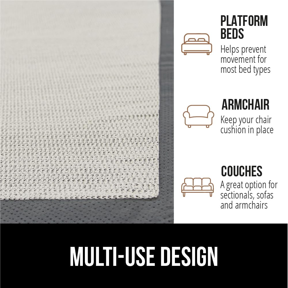 GORILLA GRIP works with mattresses and box springs for stability.