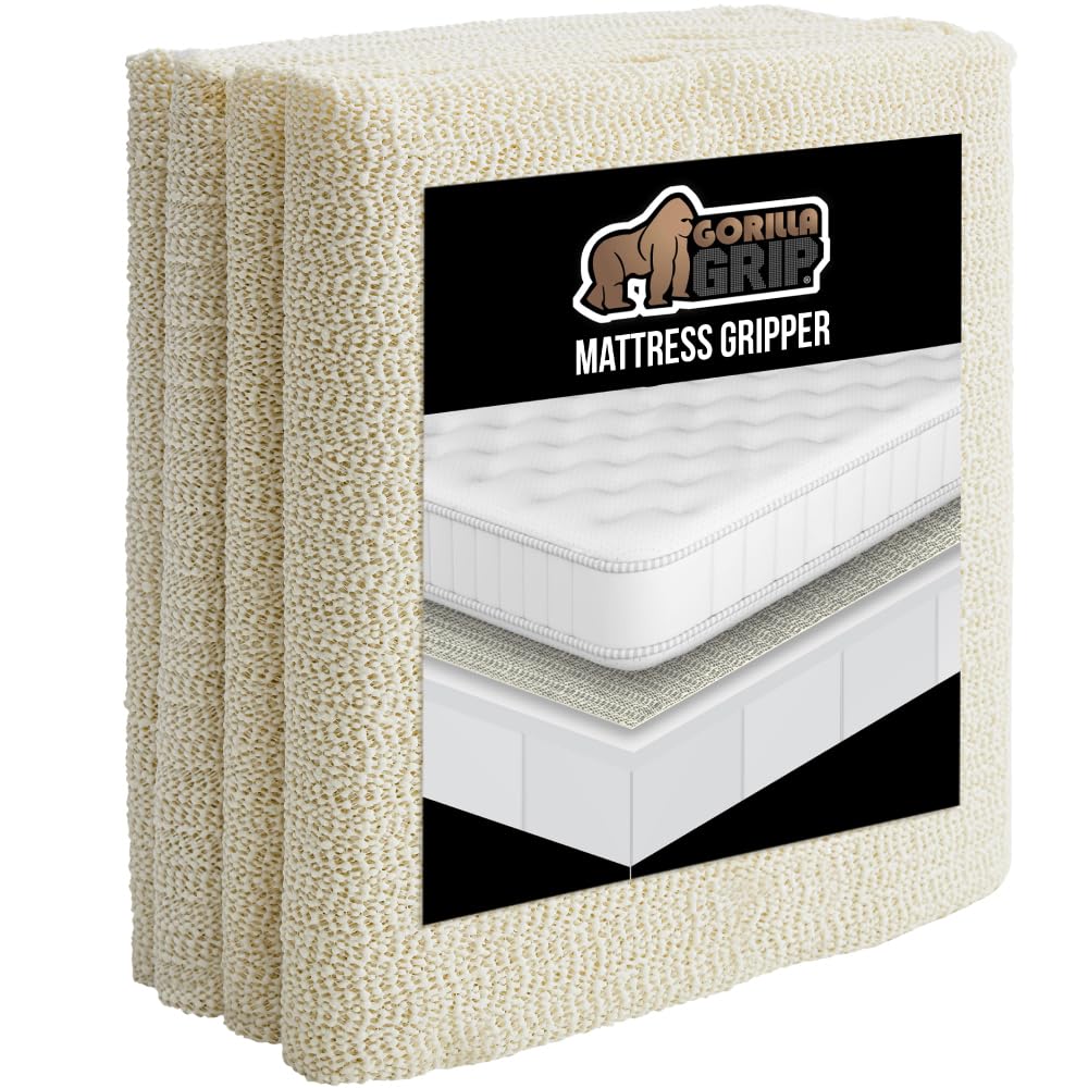 GORILLA GRIP mattress gripper secured on bed for a stable sleeping surface