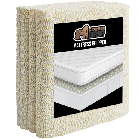 GORILLA GRIP mattress gripper secured on bed for a stable sleeping surface