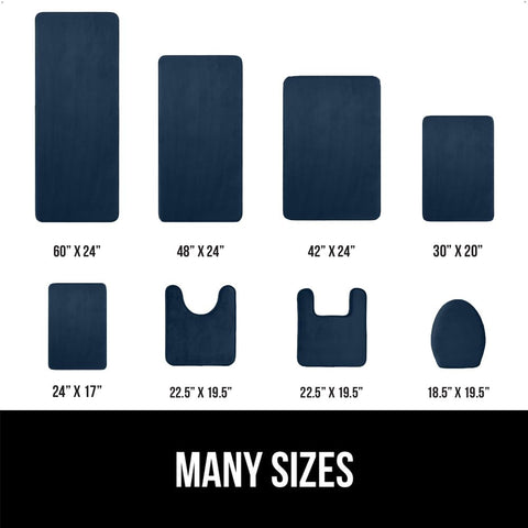 Gorilla Grip memory foam bath rug heavy stitching and binding for durability.