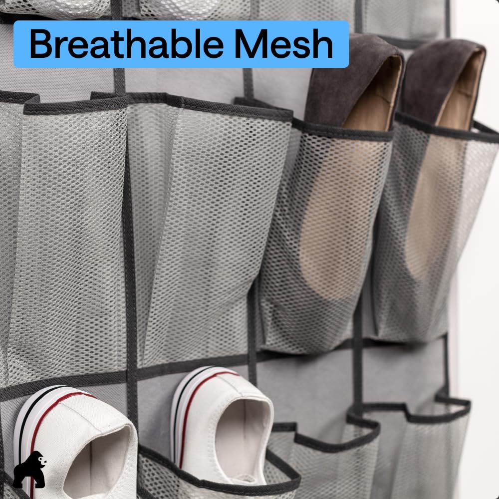 Gorilla Grip multipurpose door organizer for shoes, pantry, and cosmetics.