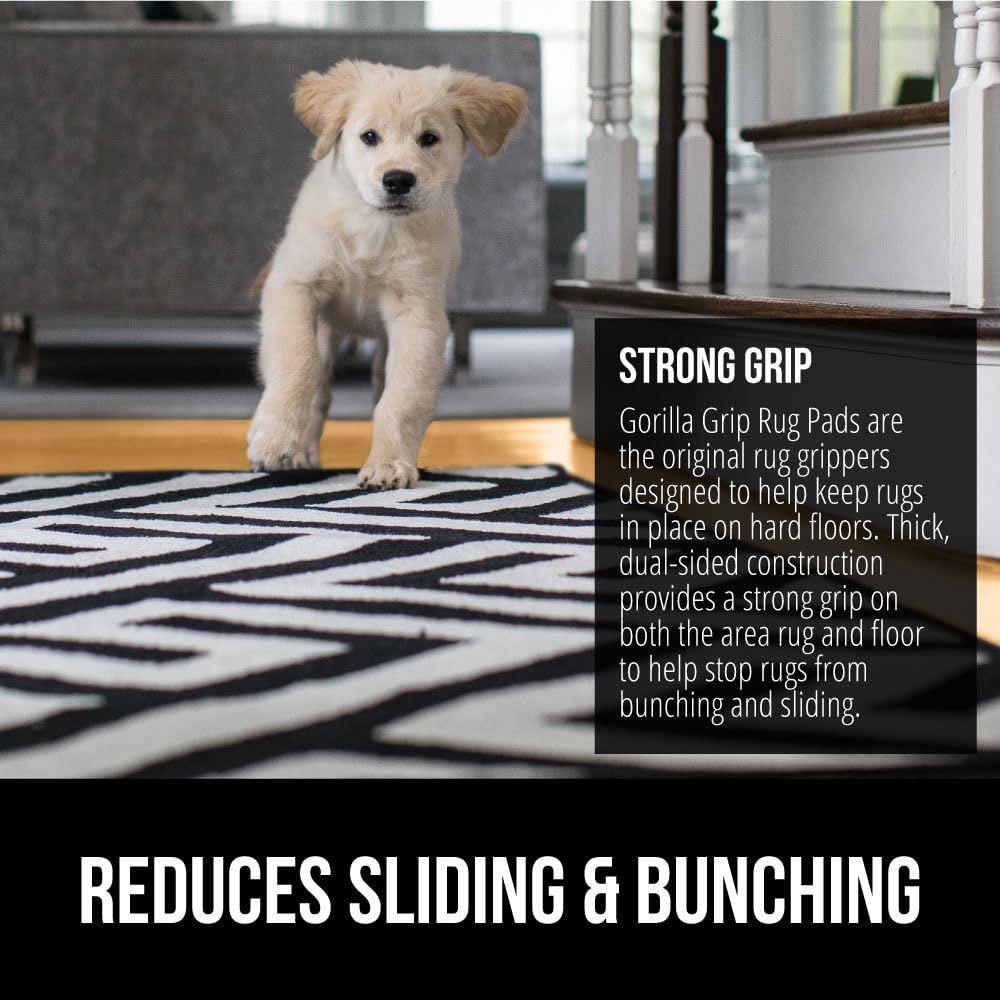 GORILLA GRIP open grid floor protection allows breathing room while guarding hardwood.