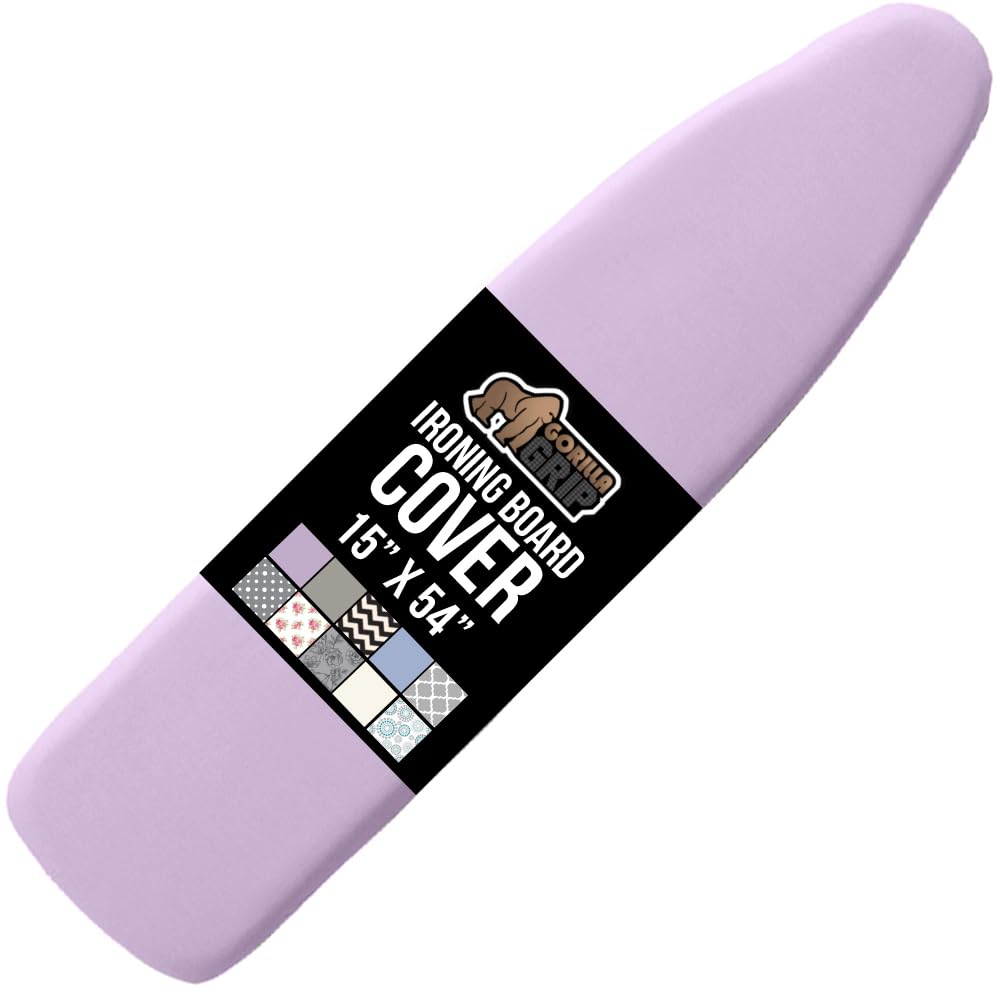 GORILLA GRIP original ironing board cover with silicone coating for faster, smoother ironing
