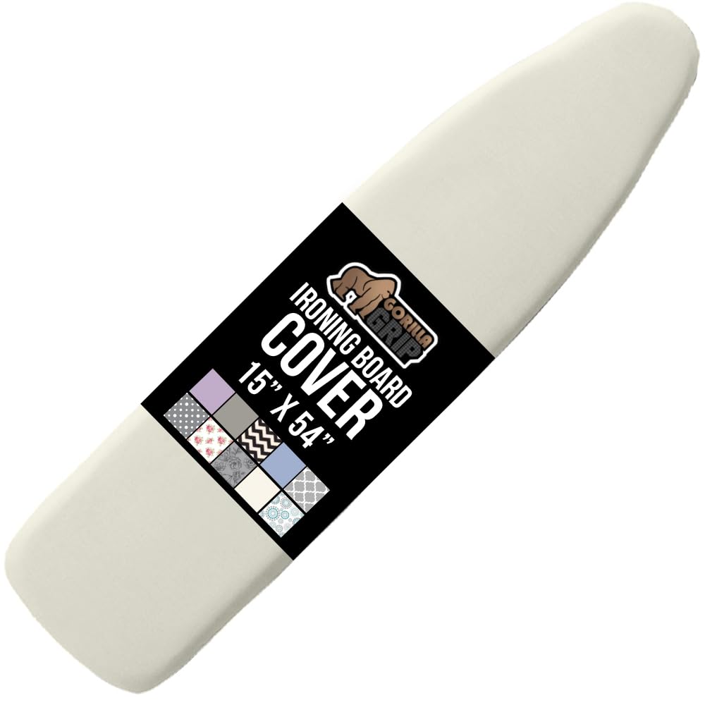 GORILLA GRIP original ironing cover with silicone coating reflects heat for faster ironing