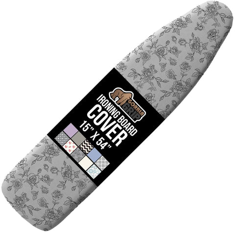 GORILLA GRIP original ironing cover with silicone coating reflects heat for smoother ironing.