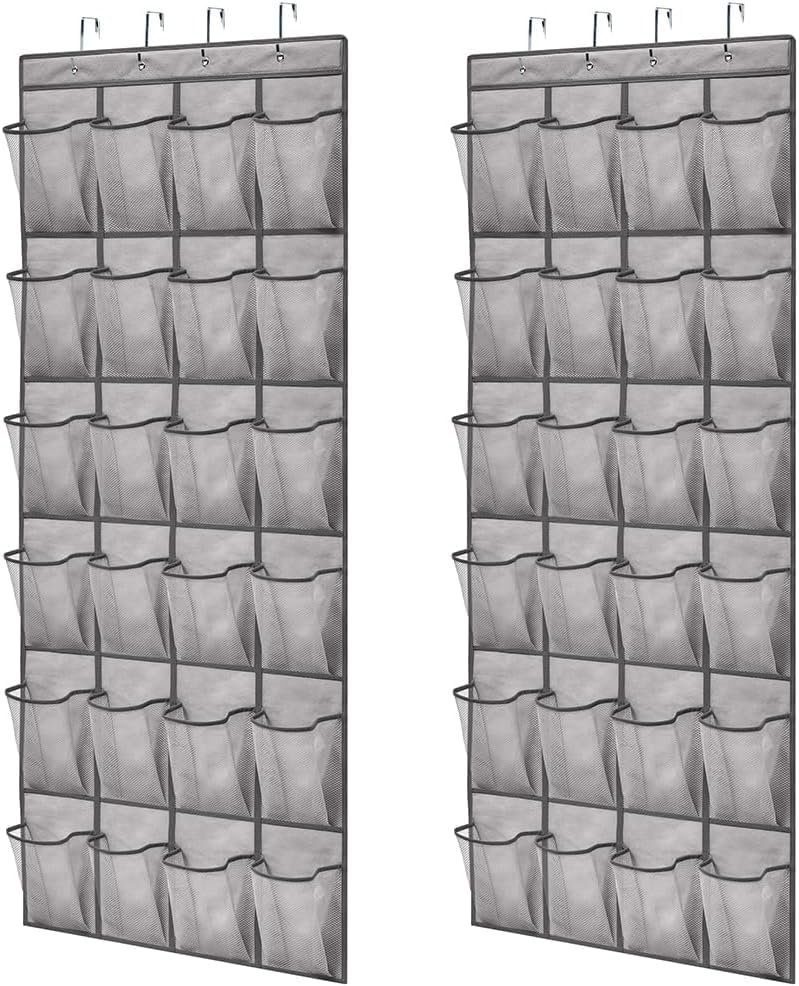 GORILLA GRIP Over-the-Door Organizer with mesh pockets keeps shoes ventilated.