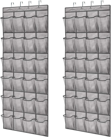 GORILLA GRIP Over-the-Door Organizer with mesh pockets keeps shoes ventilated.