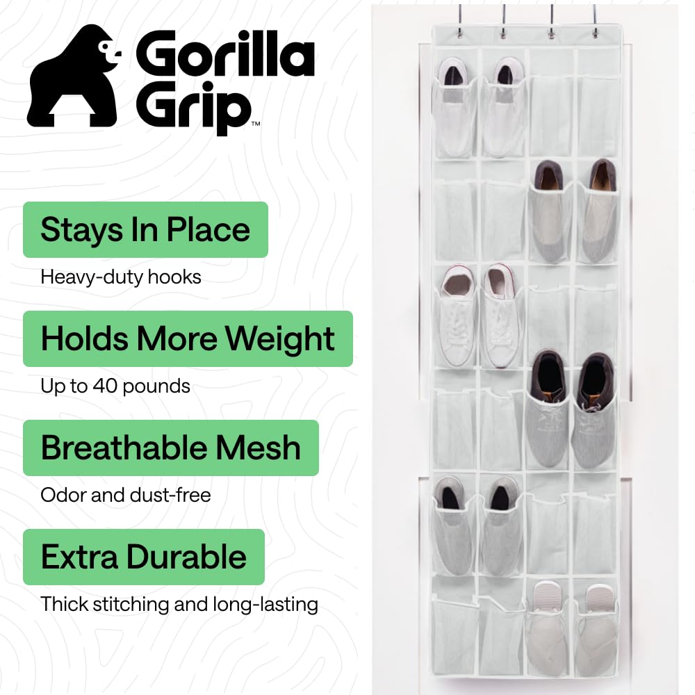 Gorilla Grip mesh pockets close-up highlight breathable design and visibility