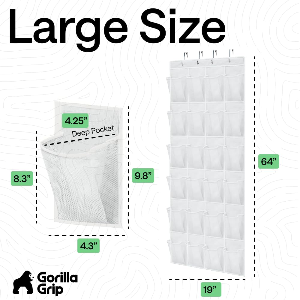 Gorilla Grip pantry and beauty items stored in mesh pockets
