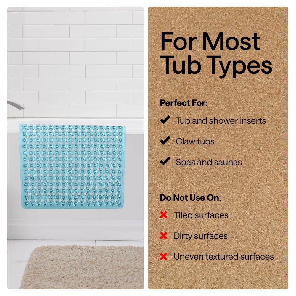 GORILLA GRIP oversized 35x16 mat covers tub floor
