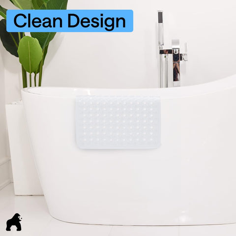 Mat air dries over tub edge after use with GORILLA GRIP