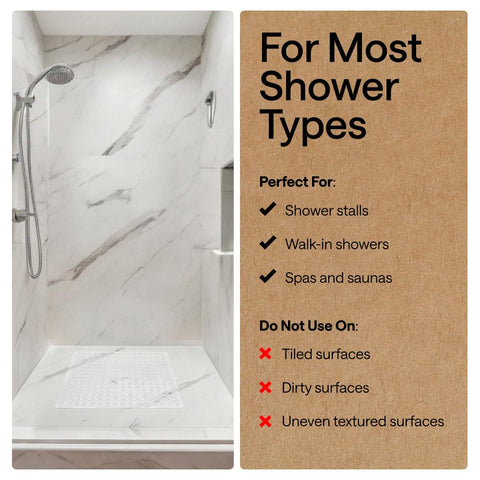 BPA-free material of GORILLA GRIP square shower mat